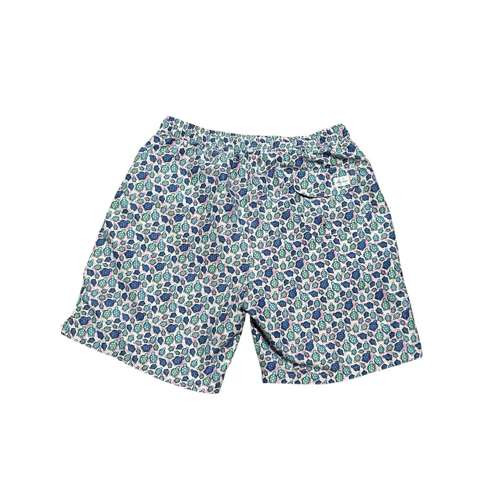Peter Millar Seaside Collection Shelly Turtle Swim Trunks Men's L 7